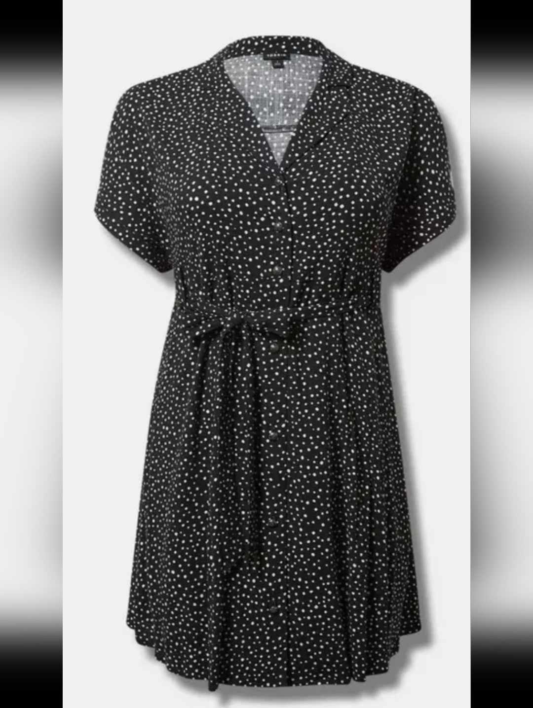 Torrid Black And White Polka Dot Midi Dress